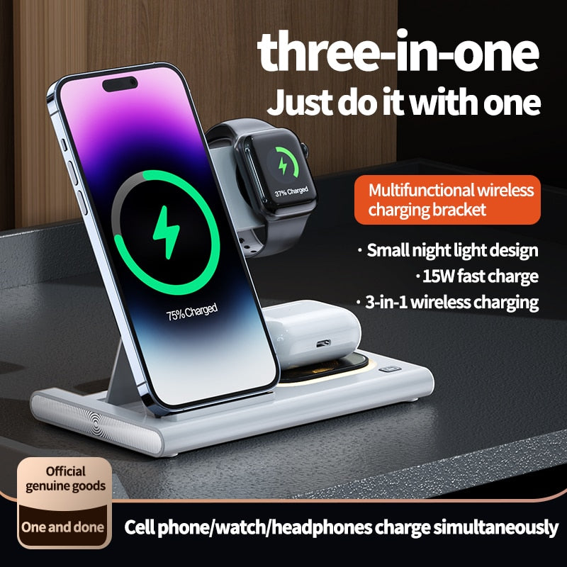 3 in 1 Wireless Charging Station